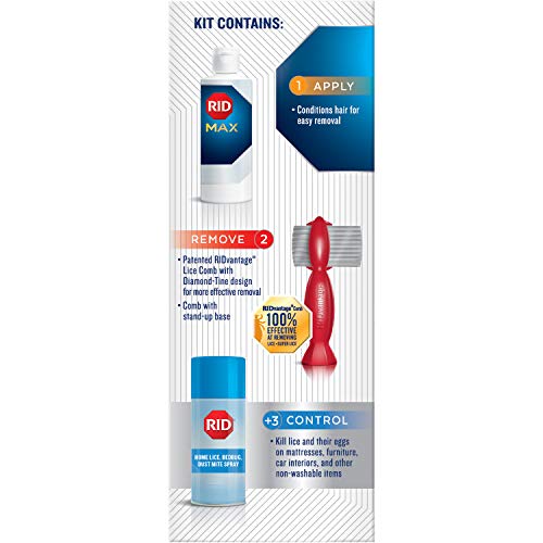 RID MAX Complete Lice Removal Kit, EasytoUse, Includes 1 RIDvantage