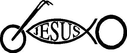 Christian Decal Sticker Jesus Motorcycle Many Colors Available
