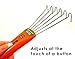 MB HANA Small Garden Hand Rake - Adjustable Steel Shrub Rake