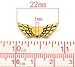 Beads for Jewelry Making,50Pcs Beads for Bracelets Wing Spacer Beads Loose Metal Pony Seed Beads 22x9mm