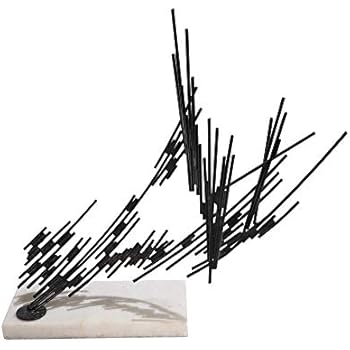 Sagebrook Home, Black Metal Abstract Sculpture, 18.75 x 6 x 19.5 Inches