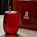 Curio Kitchen Unbreakable Stemless Wine Glasses (4 Piece Set) plus Ebook Download - BPA Free, Shatterproof, Dishwasher Safe - 16 Ounce Cups