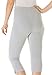 Woman Within Women's Plus Size Stretch Cotton Capri Legging - 1X, Black