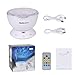 Delicacy Ocean Wave Projector 12 LED 7 Lighting Modes Undersea Lamp, Music Player Remote Control Night Light Projector for Kids Adults Bedroom Living Room Decoration