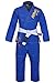 Hawk Brazilian Jiu Jitsu Suit BJJ Gi Kimonos BJJ Uniform Preshrunk Pearl Weave Fabric, with Free White Belt A4 Blue