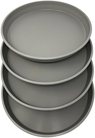 Matri Round Plastic Plant Saucer 9" Set of 4 Units (Cement Color)