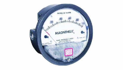 Dwyer Magnehelic Series 2000 Differential Pressure Gauge, Range 0.05-0-0.20