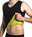 Hisweet Body Shaper for Men Tummy Neoprene Slimming Tank Top Vest Weight Loss Gym Shirt for Workout XXL