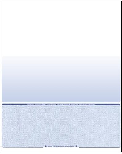 500 Blank Check Stock - Computer Laser Checks - Check on Bottom - Blue Diamond
