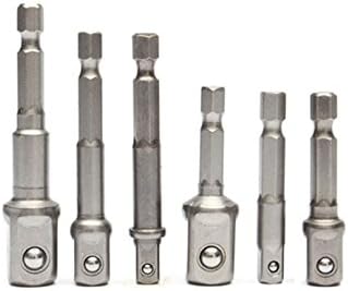6PCS Magnetic Rod Hex Nut Socket Adapter Bit Extension Drill Screwdriver Set 1/4" Hex Shank (6X)