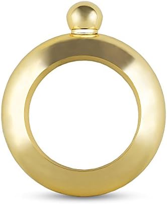 Sumit Bangle Bracelet Hip Flask Food Grade 304 Stainless Steel Innovative Wine Bottle Gift 4 Oz (Gold)