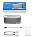 iDeaUSA Wireless 2.1 Channel Bluetooth Speaker with Stereo 2x 5W Drivers Dual Passive Radiators and 1x 10W Subwoofer, 2 Mode Equalizers, Portable with Built-in Microphone - Silver