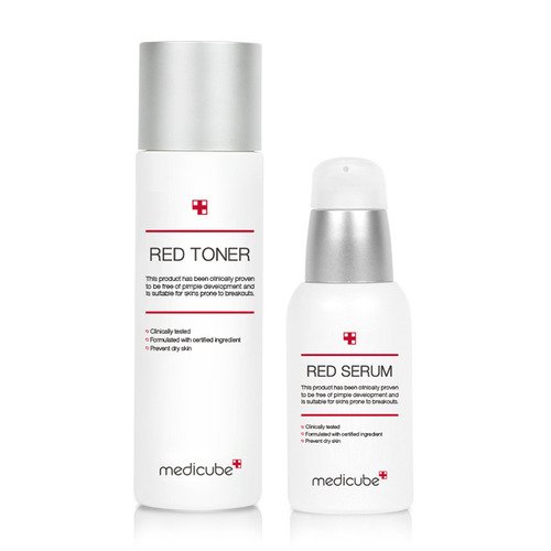 red acne serum