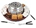 Nostalgia LSM400 Indoor Electric Stainless Steel S'mores Maker with 4 Lazy Susan Compartment Trays for Graham Crackers, Chocolate, Marshmallows and 4 Roasting Forks primary