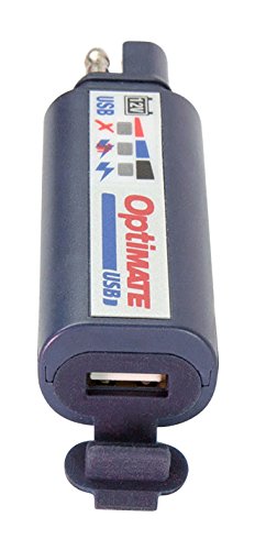 OptiMATE USB O-100, 2400mA USB charger, SAE input, with vehicle battery protection.