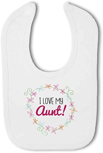 I Love My Aunt! (Floral) - Baby Hook and Loop Bib