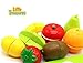 Little Treasures Cutting Fruit Set Chopping Board and Toy Fruit Features 2 Piece Pretend Cut in Half Fruits & Cutting Board with Pretend Chopping Knife