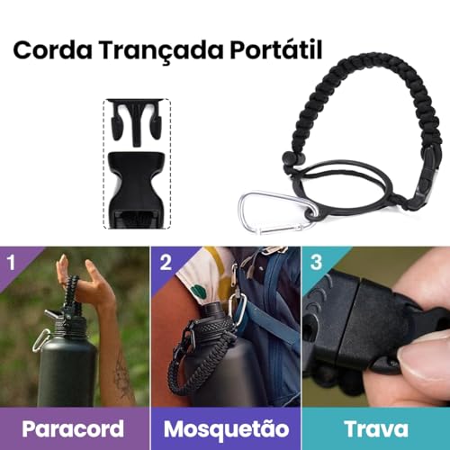 MODUS Garrafa Térmica Esportiva De Aço Inoxidável Com Isolamento A Vácuo De 950ML (Preto)