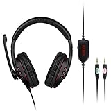 Gaming Headset For PC Mobile Phones with Mic Volume Control (Black and Red )