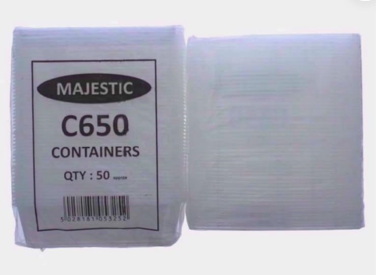 Globe Packaging GP 50 x Plastic 650ml Microwave Food Takeaway Containers with Lids - BPA Free, Stackable, Airtight, Reusable, Recyclable, Dishwasher & Freezer Safe - For Meal Prep & Food Storage Use