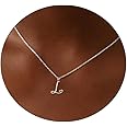 CAROVO Initial Necklaces for Women, Dainty 14K Gold/Silver Letter Pendant Necklace Trendy Simple Cute Necklaces Monogram Name Choker Necklace Jewelry Gift