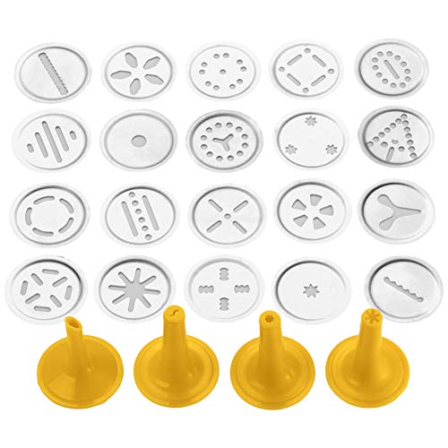 Cookie Press Gun Kit, Stainless Steel Biscuit Maker Cookies Press DIY Baking Decoration Supplies for Cookies Cake Cheese Dessert Decorative Tools with 20 Discs and 4 Icing Tips Cookie Maker Press - Thumbnail 5