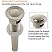 Angle Simple Bathroom Sink Drain with Overflow, Brass Pop Up Sink Drain Stopper Brushed Nickel