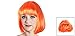 Uxcell Full Fringe/Short Bob/Hairstyle Cosplay Wig, Orange, 0.23 Pound