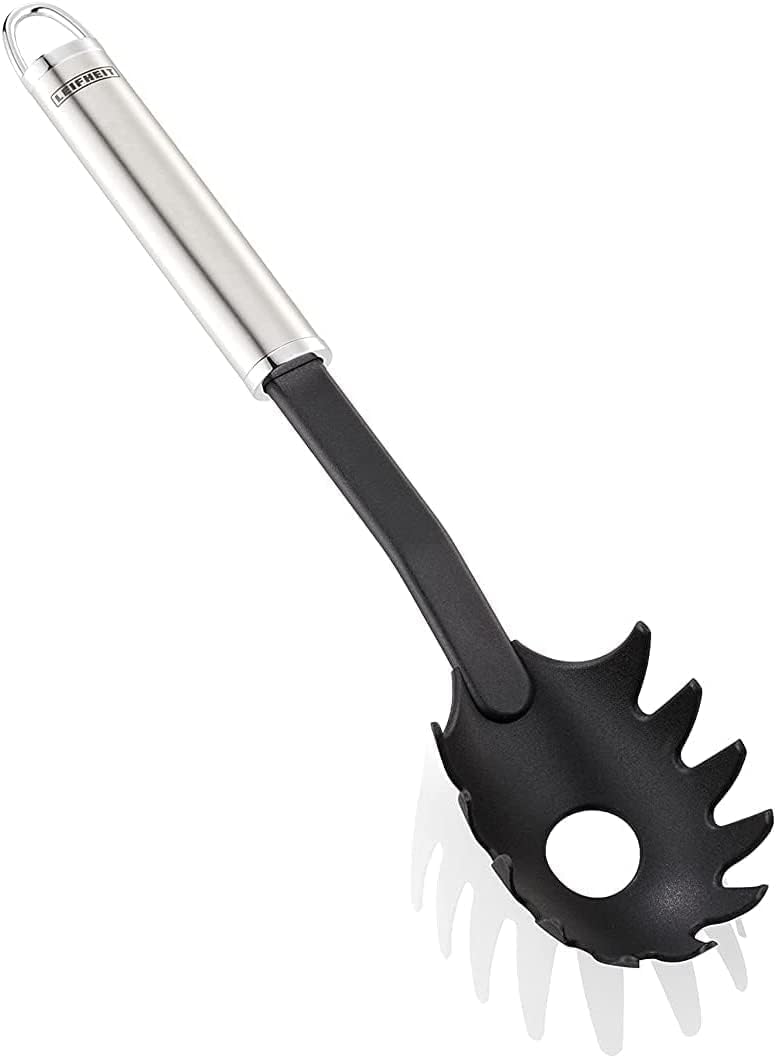 Leifheit Spaghetti Spoon, Black, Non-Stick, Stainless Steel, 1 Piece