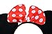 Perfec Black Red & White Polka Minnie Mouse Headband for Girls Birthday Party or Celebrations Christmas Set of 2