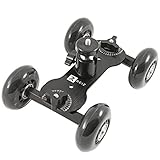 REIZ Mobile Video Track Rail Slider Dolly Cart for Camera Camcorder DSLR Rig with Ball Head