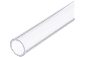 MECCANIXITY 1 Inch Clear PVC Rigid Tube Round Pipe 20mm(3/4") ID 25mm OD 14" High Impact for Water Pipe, Aquarium, Fish Tank, Greenhouse Garden, Clear