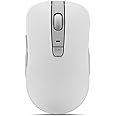 Lenovo Bluetooth Silent Mouse (WL300) - 5 Button Computer Mouse with Silent Left & Right Click – Sculpted Grip, Microsoft Swift Pair, Up to 1600 DPI (White)