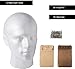 Bargain Paradise Styrofoam Wig Head With Wig Accessories – One Male Styrofoam Mannequin Head With 12 Wig Caps And 50 Wig Pins – Wig Supplies Set