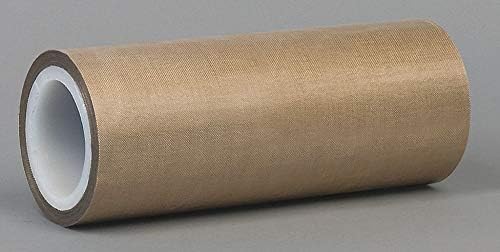 Tan PTFE Impregnated Fiberglass PTFE Coated Cloth Tape, 12" Width, 5 yd. Length, 7 mil Thickness - 15C722