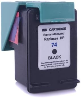 Remanufactured Ink Cartridge Replacement for HP 74 CB335WN &amp; HP 75 CB337WN (1 Black &amp; 1 Color) for HP Photosmart Series Printer