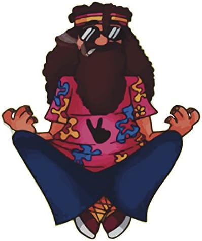 PVC Sticker "Hippy Meditating" By Best Gift Shop