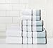 Decorative Bath Towel Set - Luxury Cotton 6 Piece Towel Set - 2 Bath Towels, 2 Hand Towels, 2 Washcloths - Luxurious, Ultra-Soft, Durable Towels for Bathroom Decor (Eucalyptus/Grey)