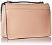 Anne Klein Diana Large Double Flap Chain Bag Convertible Shoulder Bag, NATURAL - DOLPHIN/BLACK (WHIP STITCH), One Size