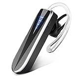 Bluetooth Headset, Handsfree Earphone Binaural Stereo Wireless in-Ear Headphones with 24-Hr Playing Time, Car Bluetooth V5.0 Earpiece with Noise Cancelling Mic. for iPhone iPad Samsung Android