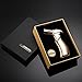 JOBON Golden Quad Jet Straight Flame Butane Spray Torch Cigar Lighter One Second to Cool Down,Genuine Authorization …