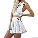 Fancyinn® Women 2 Pieces Set Dress Floral Print Top and Short Skirt