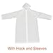 PAXCOO 2 Pcs Reusable Rain Poncho with Hood and Sleeves for Adults