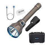 OLIGHT Javelot Pro 2100 Lumes Cree XHP35 HI NW LED Dual Switches Rechargeable Rifle Tactical Flashlight with Built-in Battery Pack and SKYBEN Battery Case (Desert Tan)