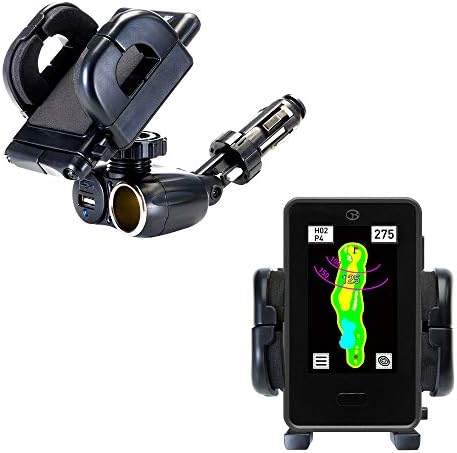 Cigarette Lighter Mount Holder Compatible with Golf Buddy VTX 12V Receptacle Mount Includes USB Port Cigarette Lighter Mount Holder Compatible with Golf Buddy VTX 12V Receptacle Mount Includes USB Port