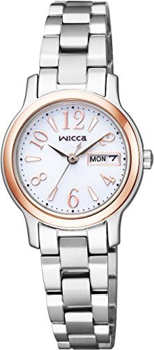 Citizen KH3-436-11 Wristwatch, Wicca Solartech Day Date Simple Adjustment, Silver