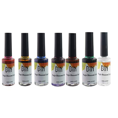 1KTon US Spot! 7 Colors Blossom Nail Polish Watercolor Marble Nail Ink Magic Blooming Gel Beautiful Flower Nail Art
