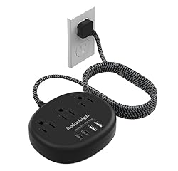 Black Extension Cord 10 Feet, 1625W Extension Cord