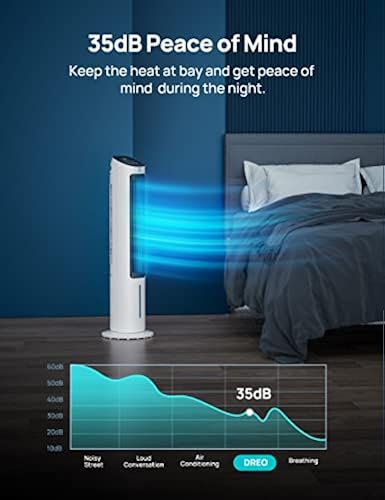 Dreo Evaporative Air Cooler, 40” Cooling Fan with 80° Oscillating,  Humidifying, Removable Water Tank, Filter, Ice Packs, Remote Control, 3  Speeds, 7H Timer, Personal Swamp Cooler, White, DR-HEC001 in Saudi Arabia |  Whizz Portable