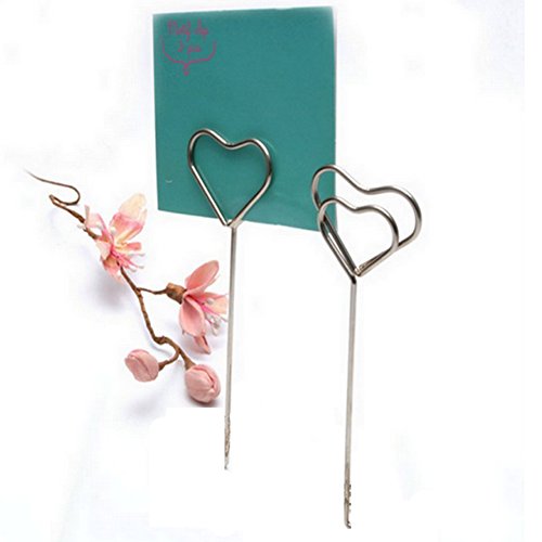 Place Card Holders 50pcs Star Shape Craft Wire Card Clips Note Photo Metal Clamps Clay Decor Cake Toppers